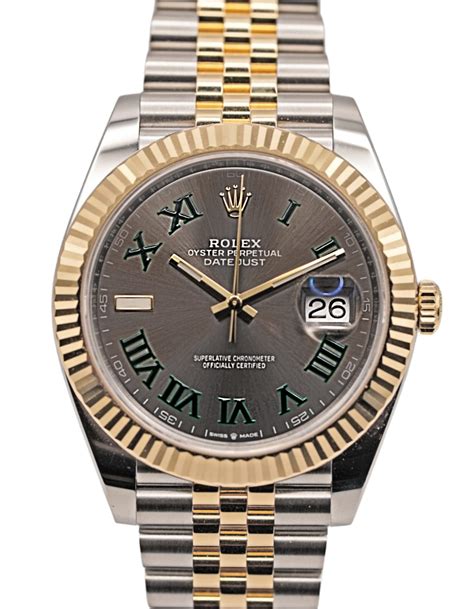 rolex datejust 41 stahl gold jubilee|Rolex wimbledon 41mm jubilee.